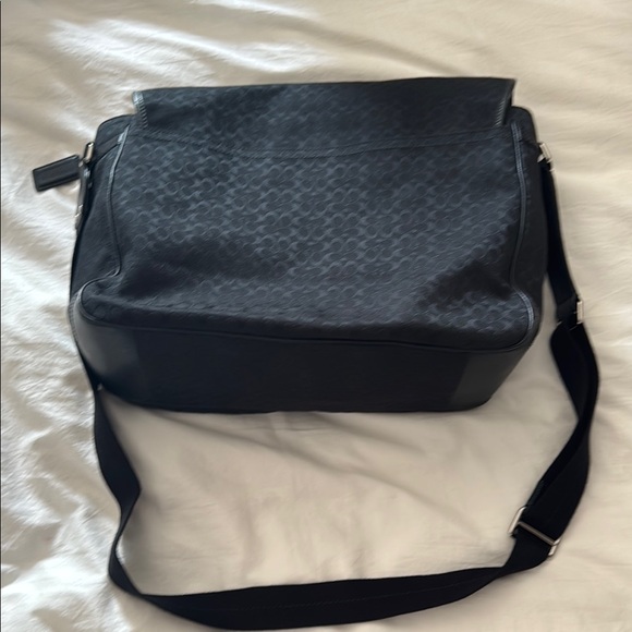 Coach Black Messenger Bag with Textured Design - Picture 6 of 6